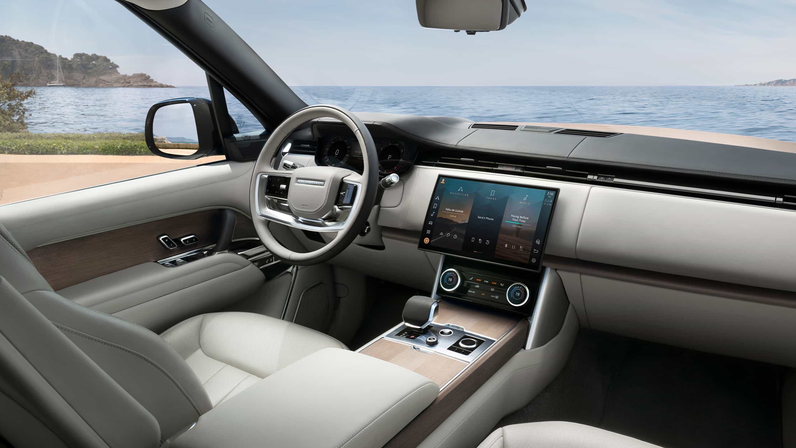 New Range Rover interior front view